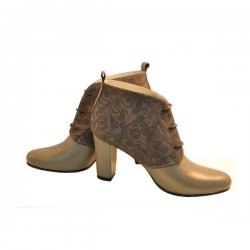 Botine piele naturala Vesta Maro Auriu - sau Orice Culoare